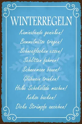 Zdjęcie produktu dla vianmo Drewniany znak 18x12 cm Winterregel Kaminabende Glühwein