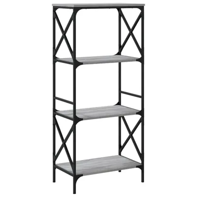 Produktbild von Bücherregal 4 Böden Grau Sonoma 59x35x132 cm Holzwerkstoff