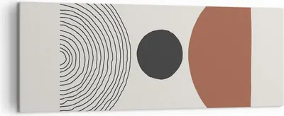 Produktbild von Bild auf Leinwand - Leinwandbild - Einteilig - Figuren Formen Geometrie - 140x50cm - Wand Bild - Wanddeko - Wandbilder - Leinwanddruck - Bilder - Wanddekoration - Leinwand bilder - AB140x50-4965