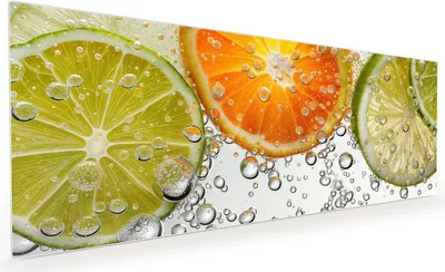 Produktbild von Küchenrückwand Spritzschutz Glas mit Motiv Frucht Spritzer 40 x 40 cm