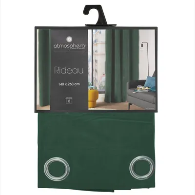 Produktbild von Vorhang Atmosphera Lilou Polyester grün (140 x 260 cm)
