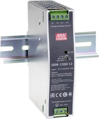 Obrázok produktu pre Napájací zdroj a menič napätia MEAN WELL DDR-120D-24 (DDR-120D-24)