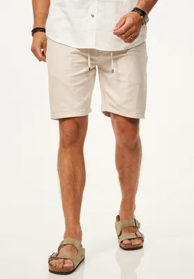 Produktbild von behype. Herren Shorts für Herren als luftig leichte Sommershorts - Kurze Hose Leinen Shorts Bermuda im Regular-Fit für den Sommer
