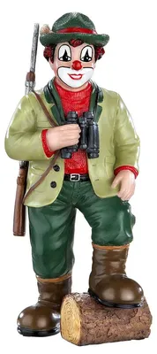 Clown Auf der Pirsch Kunstharz-Figur, 15 cm, Sammlerobjekt