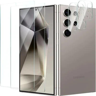 Produktbild von 4in1 Set für Samsung Galaxy S24 Ultra 2x Display Schutzglas + 2x Kameraschutz 9H Panzerfolie