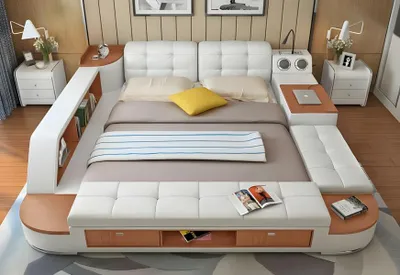Zdjęcie produktu dla Łóżka wielofunkcyjne Łóżko podwójne Sypialnia Wszystko w jednym Łóżko funkcjonalne Sofa