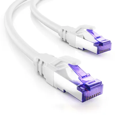 Produktbild von deleyCON 15m CAT7 Netzwerkkabel RJ45 10-Gigabit SFTP PiMF - Weiß