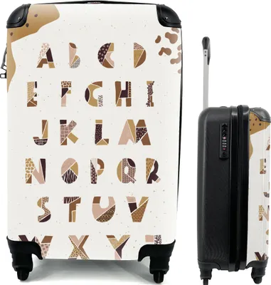 Produktbild von MuchoWow® MuchoWow® Koffer Handgepäck Trolley Rollkoffer Kleine Reisekoffer mit 4 Rollen - Zitate - Alphabet - Sprichwörter - Kinder - Baby - Cabin Size < 55x40x23 cm & 55x40x20 cm - Fotokoffer - Kabi
