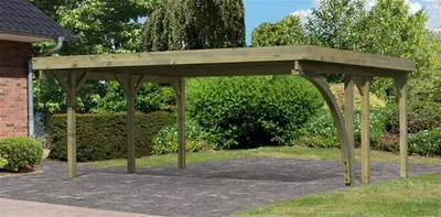 Produktbild von Karibu Carport Classic Doppel 1 mit 1 Einfahrtsbogen kdi