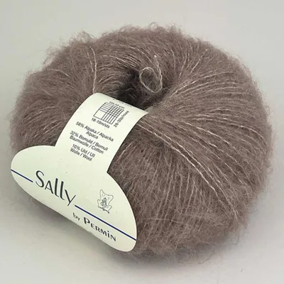 Imagen del producto de Sally de Permin: Hilo suave de alpaca superfina, algodón y lana merino (175m/50g) (color: mokkamousse)