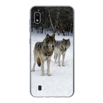 Produktbild von MuchoWow® Handyhülle Schutzhülle Hülle für Samsung Galaxy A10 Wolf - Schnee - Kanada Silikon Softcase Handy Hülle - Schutzhülle