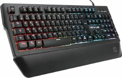 Imagen del producto de Teclado gaming KEYZ Palladium, con cable, retroiluminación RGB, reposamuñecas, distribución AZERTY, color