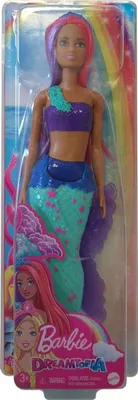 Produktbild von Barbie Dreamtopia Meerjungfrau Puppe (pinkes und lilafarbenes Haar), Anziehpuppe