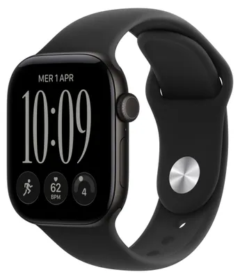 Image de Apple Watch Series 12 OLED 42 mm Numérique 374 x 446 pixels Écran tactile 5G Noir Wifi GPS (satellite)