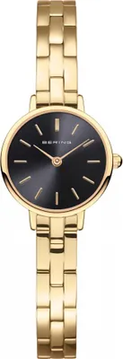 Produktbild von Damenarmbanduhr BERING 11022-732 in Gold, klassisch und schmuckvoll.