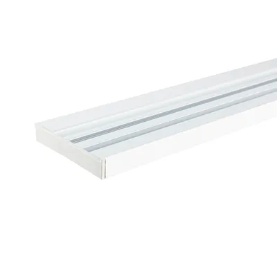 Produktbild von SN DECO - Objektschiene EVO-S Set 2-läufig weiß 150cm mit Deckenclips, Innenlauf, Vorhangschiene