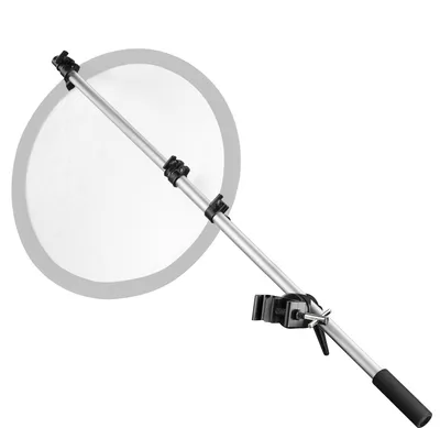 Produktbild von Walimex pro Reflektorhalter mit Klemme - 1800 x 100 x 100 mm - Teleskopstange 44-150 cm - inkl. Transporttasche - Halter für Fotoreflektoren für Foto Porträt Produktfotografie