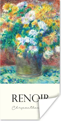 Produktbild von MuchoWow® Poster Renoir - Chrysantheme - Gemälde 60x120 cm - Wandschmuck
