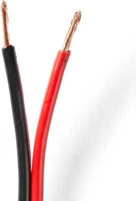 Produktbild von Nedis Lautsprecherkabel - 2 x 2.50 mm² - Kupfer - 100 m - Rund - PVC - Red / Schwarz - Rolle