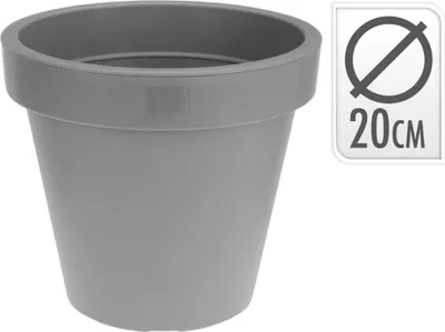 Image de Edp 74833 Blumentopf, grau