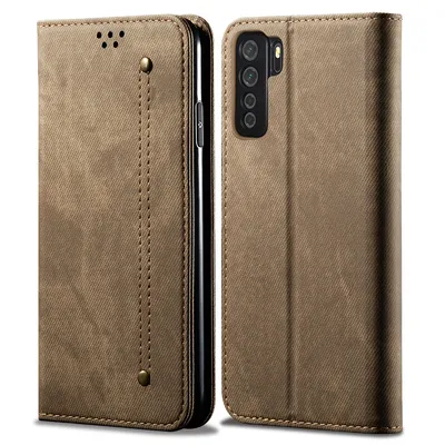 Obrázek produktu pro Huawei Nova 7 SE Pouzdro, Kožené Peněženkové Pouzdro s Magnetickým Uzavíráním a Pouzdro s Funkcí Stojánku pro Huawei Nova 7 SE Huawei Nova 7 SE Khaki