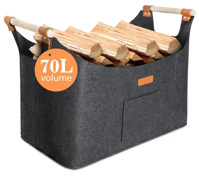 Vilten Tasche für Brennholz, 55x32x40 cm, 70 l