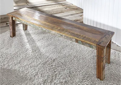 Produktbild von MASSIVMOEBEL24 Bank Altholz 160x40x45 mehrfarbig lackiert NATURE OF SPIRIT #35