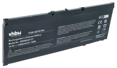 Produktbild von vhbw Akku kompatibel mit HP Omen 15-CE008TX, 15-CE007TX, 15-CE008NU, 15-CE007LA, 15-CE007NS, 15-CE008NL Notebook (4400 mAh, 15,4 V, Li-Polymer)