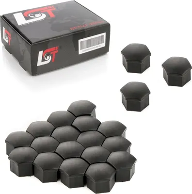Produktbild von 20x Radschrauben Abdeckkappen Radschraubenkappen 17 mm schwarz für BMW MINI