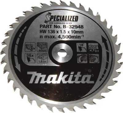 Zdjęcie produktu dla Makita SPECIALISED Sägeb.136x10x36Z B-32948