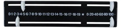 Zdjęcie produktu dla Czarna, plastikowa tablica wyników do tenisa stołowego, bilarda lub snookera, o wymiarach 255 x 59 mm