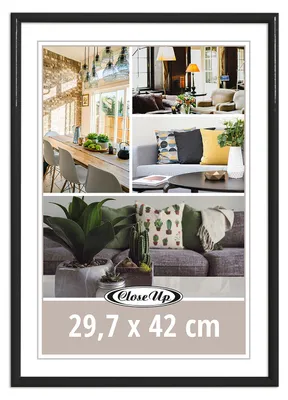 Obrázok produktu pre Rám na plagát 29,7 x 42 cm DIN A3 plastový čierny