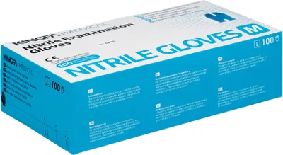 Immagine prodotto di KINGFA Guanti in nitrile blu 100 pezzi senza polvere : M Taglia: M