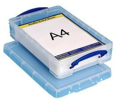 Produktbild von Really Useful Boxes UB4LC, Transparent, 630 g, 335 x 215 x 70 mm, 395 x 255 x 85 mm, 1 Stück(e)