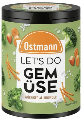 Produktbild von Gewürzsalz Ostmann 85 g für Gemüsepfannen, Aufläufe, Ofengemüse, Karotten,