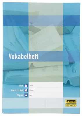 Produktbild von Vokabelheft A5 Liniert, 32 Blatt.