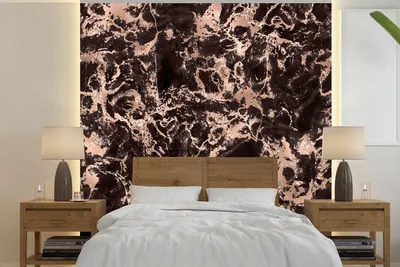 Produktbild von MuchoWow® Fototapete für Wohnzimmer oder Schlafzimmer Wandtapete Vinyl Motivtapete Marmor - Luxus - Gold - 240x240 cm - Schlafzimmer-Tapete