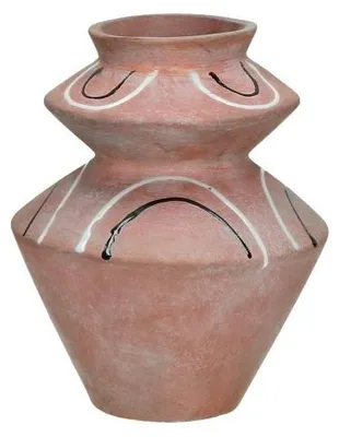 Image de Vase en céramique Pomax Roussilon, couleur rose, diamètre 15 cm, hauteur 21 cm