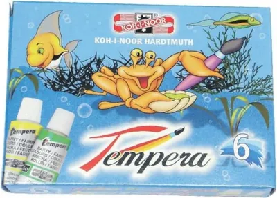 Produktbild von KOH-I-NOOR 162547 Malfarbe Tempera - 6 x 16ml Tuben, sortiert