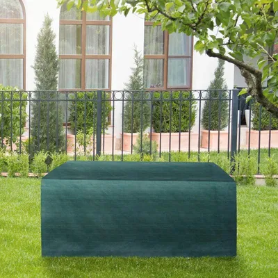 Produktbild von Schutzhülle für Gartenmöbel - PE-Abdeckung | Farbe: Dunkelgrün | Abmessungen: 190x235x90 cm