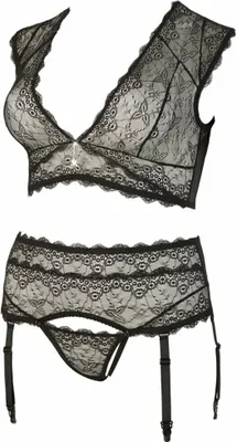 Produktbild von Spitzenset schwarz XL