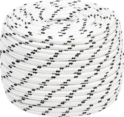 Obrázek produktu pro Splétané lodní lano bílé 14 mm x 25 m polyester
