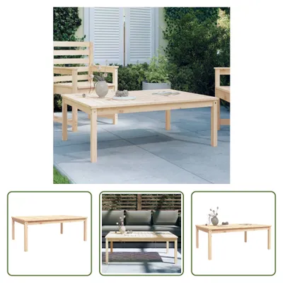 Produktbild von The Living Store Gartentisch 121x82,5x45 cm Massivholz Kiefer