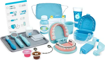 Produktbild von Melissa & Doug - Super Smile Zahnarzt Spielset, 26-teilig, Mit realistischem Zubehör, Für Kinder ab 3 Jahren