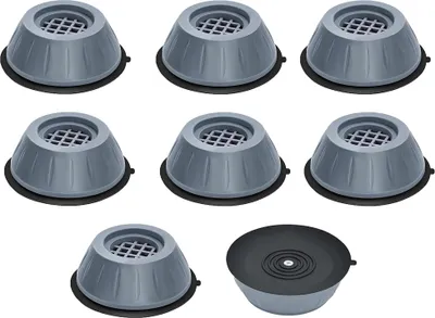 Image de INF Pieds anti-vibrations pour lave-linge/sèche-linge Gris Paquet de 8