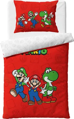 Produktbild von Kinderbettwäsche Super Mario Luigi und Yoshi