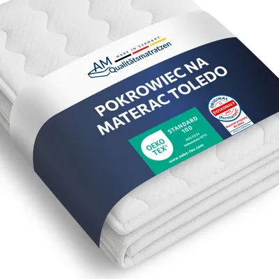 Zdjęcie produktu dla Wysokiej jakosci pokrowiec na materac nawierzchniowy wykonany z komfortowej podwójnej tkaniny | 200x200 cm | wymienny pokrowiec na materac nawierzchniowy | 200/200 cm | wysokosc rdzenia 4-6 cm