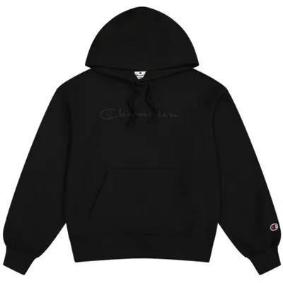 Immagine prodotto di Champion - Felpa con cappuccio da donna, tasca a marsupio PP9072 (S) (Nero)