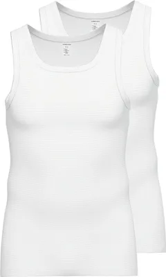 Produktbild von Ammann 2er Pack Baumwolle & More Unterhemd / Tanktop Klassische Schnittform, Angenehm auf der Haut, In feiner Ringeloptik