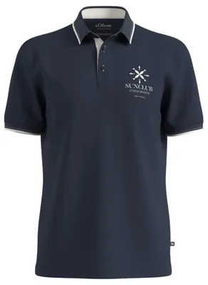 Produktbild von s.Oliver Herren Polo-Shirt – Regular Fit, Piqué, Frontprint